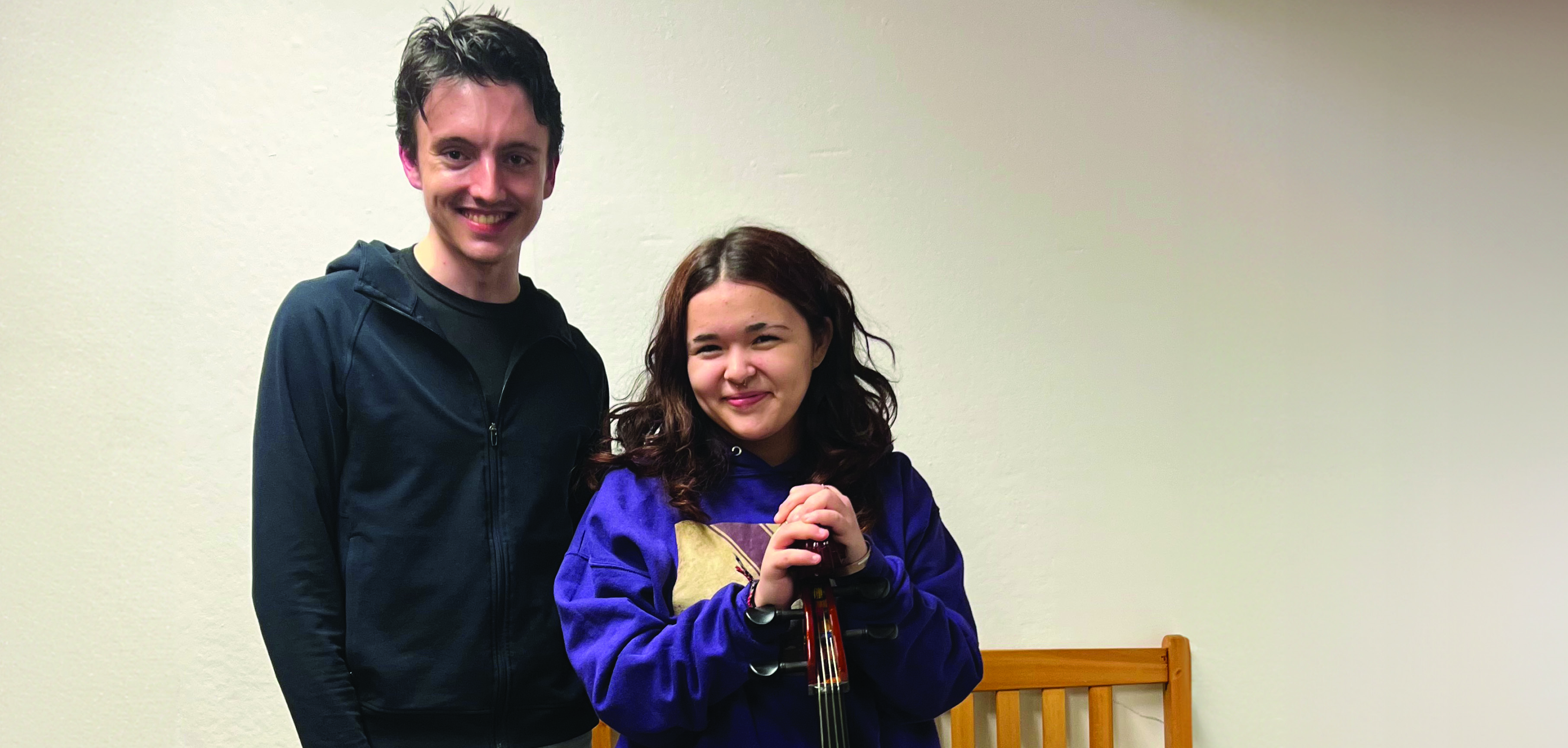 Noah Janowicz, Dawnabella Baez and Dawnabella's cello
